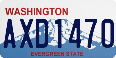 WA license plate AXD1470
