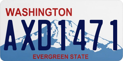 WA license plate AXD1471