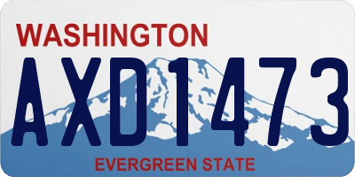 WA license plate AXD1473