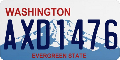 WA license plate AXD1476