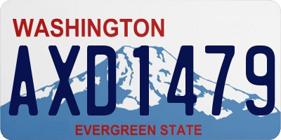 WA license plate AXD1479