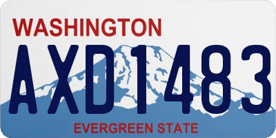 WA license plate AXD1483