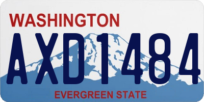 WA license plate AXD1484