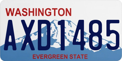 WA license plate AXD1485