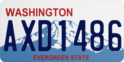 WA license plate AXD1486