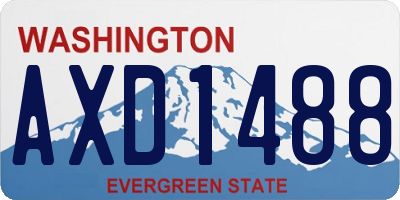 WA license plate AXD1488