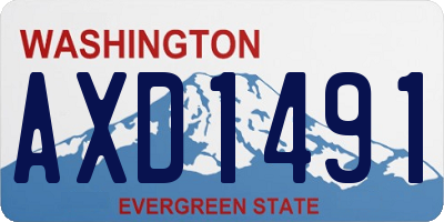 WA license plate AXD1491