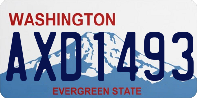 WA license plate AXD1493
