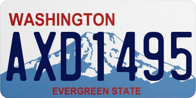 WA license plate AXD1495