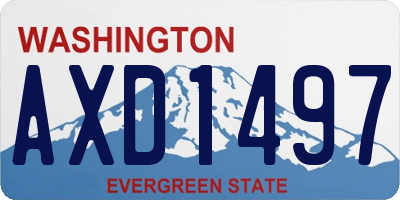 WA license plate AXD1497