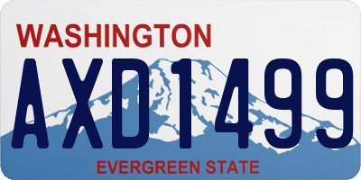 WA license plate AXD1499
