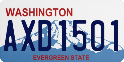 WA license plate AXD1501