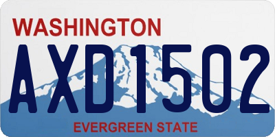 WA license plate AXD1502