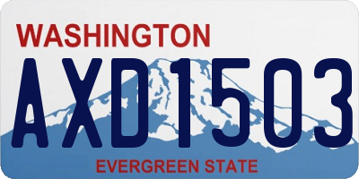 WA license plate AXD1503