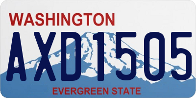 WA license plate AXD1505