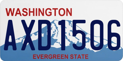 WA license plate AXD1506