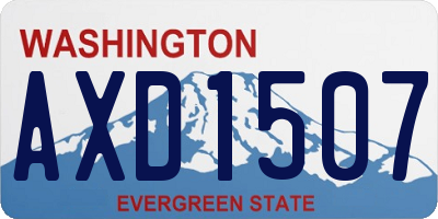 WA license plate AXD1507