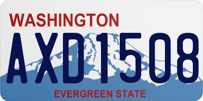WA license plate AXD1508