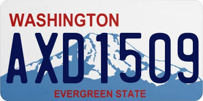 WA license plate AXD1509