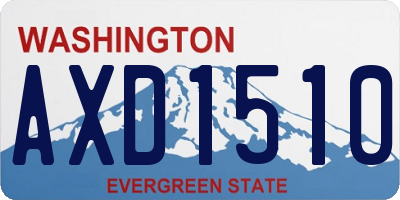 WA license plate AXD1510