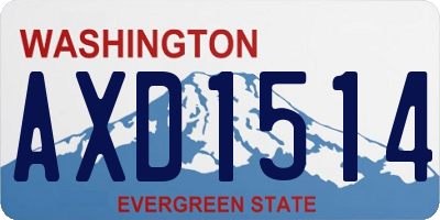 WA license plate AXD1514