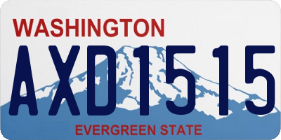 WA license plate AXD1515