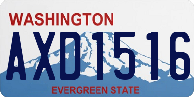 WA license plate AXD1516