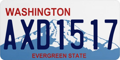 WA license plate AXD1517