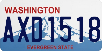 WA license plate AXD1518