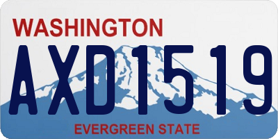 WA license plate AXD1519