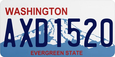 WA license plate AXD1520