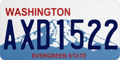 WA license plate AXD1522
