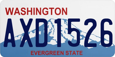 WA license plate AXD1526