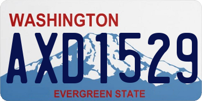 WA license plate AXD1529