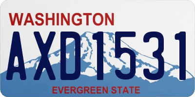 WA license plate AXD1531