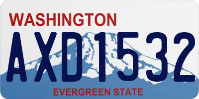 WA license plate AXD1532