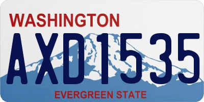 WA license plate AXD1535