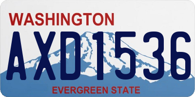 WA license plate AXD1536