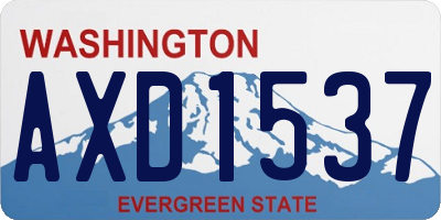 WA license plate AXD1537