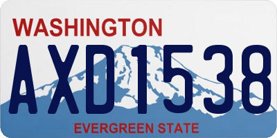 WA license plate AXD1538