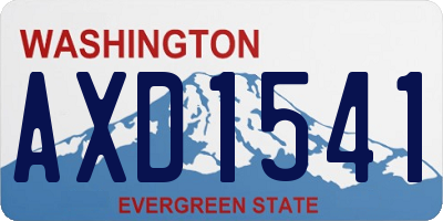 WA license plate AXD1541