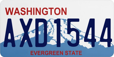 WA license plate AXD1544
