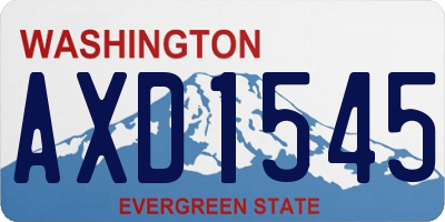 WA license plate AXD1545