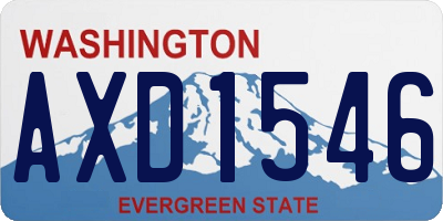 WA license plate AXD1546