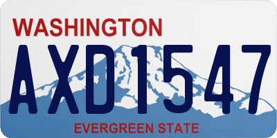 WA license plate AXD1547