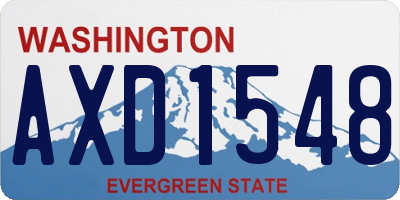 WA license plate AXD1548