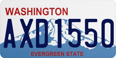 WA license plate AXD1550