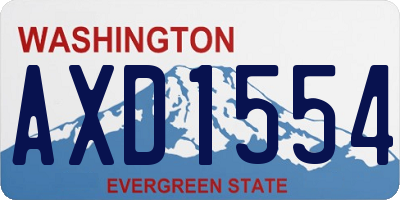 WA license plate AXD1554
