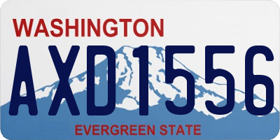 WA license plate AXD1556