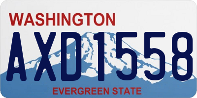 WA license plate AXD1558